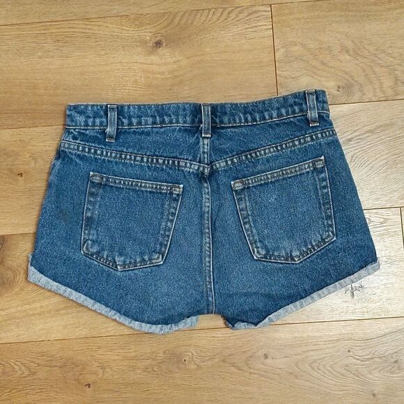 American Apparel button fly denim shorts 26 - Picture 4 of 9